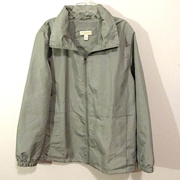 Sage Green Appleseed's Windbreaker Jacket, Size L - Picture 1 of 7